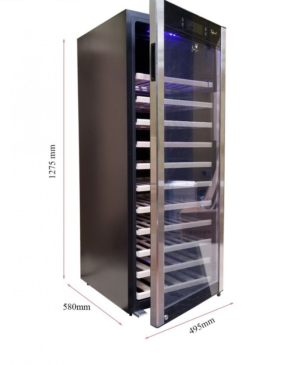 kích thước Tủ bảo quản rượu vang 85 chai